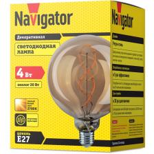 Светодиодная лампа шар Navigator 14 500 NLL-F-G125-4-230-2.7K-E27, цена за 1 шт.