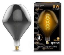 Лампа светодиодная Gauss LED Vintage Filament Flexible E27 8Вт 2400K 163802008 Цвет арматуры черно-белый