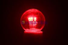 Лампа для новогодней гирлянды "Белт-лайт" шар LED е27 DIA 45, 6 красных светодиодов, эффект лампы на