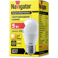 Светодиодная лампа шар Navigator 94 477 NLL-P-G45-5-230-2.7K-E27, цена за 1 шт.