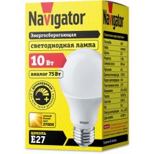 Диммируемая светодиодная лампа Navigator 14 122 NLL-A60-10-230-2.7K-E27-DIMM, цена за 1 шт.