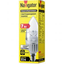 Светодиодная лампа свеча Navigator 71 853 NLL-C37-7-230-4K-E14-CL, цена за 1 шт.