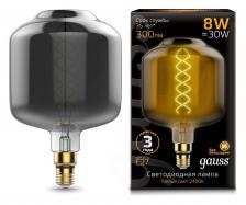 Лампа светодиодная Gauss LED Vintage Filament Flexible E27 8Вт 2400K 164802008 Цвет арматуры хром Цвет плафонов хром
