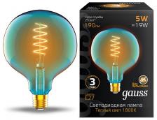 Лампа светодиодная Gauss Colored E27 5Вт 1800K 1013802105 Цвет арматуры серый Цвет плафонов серый
