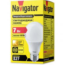 Светодиодная лампа груша Navigator 94 385 NLL-A60-7-230-2.7K-E27, цена за 1 шт.