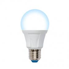 LED-A60 10W/6500K/E27/FR/DIM PLP01WH Лампа светодиодная, диммируемая. Форма «А», матовая. Серия Яркая. Дневной свет (6500K). Картон. ТМ Uniel.