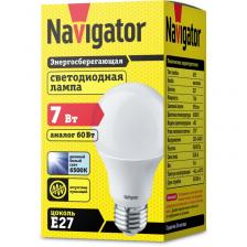 Светодиодная лампа груша Navigator 61 236 NLL-A60-7-230-6.5K-E27, цена за 1 шт.
