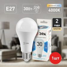 LED A65-30W-840-E27 Лампочка светодиодная ЭРА STD LED A65-30W-840-E27 E27 / Е27 30Вт груша нейтральный белый свет, цена за 1 шт LED A65-30W-840-E27 Лампочка светодиодная ЭРА STD LED A65-30W-840-E27 E27 / Е27 30Вт груша нейтральный белый свет, цена за 1 шт