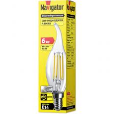 Светодиодная лампа свеча Navigator 61 357 NLL-F-FC35-6-230-4K-E14, цена за 1 шт.