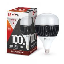 Лампа светодиодная LED-HP-PRO 100Вт 230В E27 с адаптером Е40 6500К 9500Лм IN HOME, цена за 1 шт.