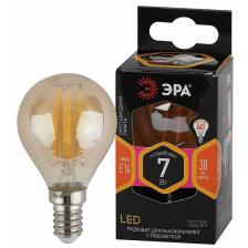 F-LED P45-7W-827-E14 gold Лампочка светодиодная ЭРА F-LED P45-7W-827-E14 gold E14 / Е14 7Вт филамент шар золотистый теплый белый свет, цена за 1 шт F-LED P45-7W-827-E14 gold Лампочка светодиодная ЭРА F-LED P45-7W-827-E14 gold E14 / Е14 7Вт филамент шар золотистый теплый белый свет, цена за 1 шт
