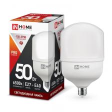 Лампа светодиодная LED-HP-PRO 50Вт 230В Е27 с адаптером E40 6500К 4750Лм IN HOME, цена за 1 шт. Лампа светодиодная LED-HP-PRO 50Вт 230В Е27 с адаптером E40 6500К 4750Лм IN HOME, цена за 1 шт.