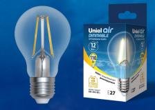 Лампа диммируемая LED-A60-12W/3000K/E27/CL/DIM GLA01TR Uniel UL-00005183