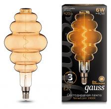 Лампа светодиодная Gauss LED Vintage Filament Flexible E27 6Вт 2400K 158802006 Цвет арматуры серебро Цвет плафонов белый Лампа светодиодная Gauss LED Vintage Filament Flexible E27 6Вт 2400K 158802006 Цвет арматуры серебро Цвет плафонов белый