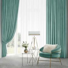 Комплект штор с подхватами Togas Алессио бирюзовые 260х300 см