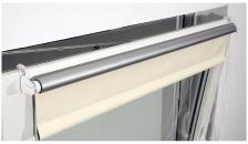 Рулонная штора Blackout Brabix светонепроницаемая миниролло (кремовый/серебро), 60х175 см – фото 2