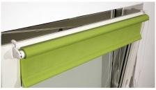 Рулонная штора Brabix Лён зелёный S-32, 80х175 см – фото 1