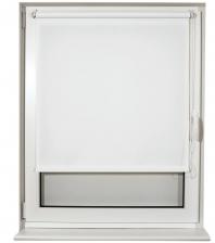 Рулонная штора Brabix Лён белый S-5, 40х175 см