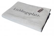Плед хлопковый Split Lieblingsplatz серый/молочный 150x200 David Fussenegger