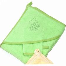 Пеленка-полотенце для купания с варежкой (9014)