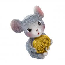 Фигурка декоративная «Мышка с монетой»
