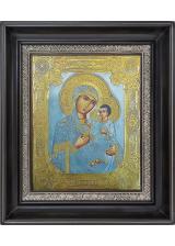 Смоленская икона Божией Матери в деревянной рамке 27 х 31 см – фото 1