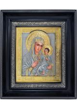 Тихвинская икона Божией Матери в деревянной рамке 31 х 35 см – фото 1