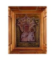 Икона на фарфоре 250 х 185 мм в деревянной раме 9 Leander "Тихвинская" / 158563