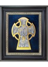 Икона Распятие Иисуса Христа на кресте в деревянной рамке 34 х 40 см – фото 1