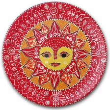 Декоративная тарелка Солнышко, дизайн 2 (15 см) – фото 1