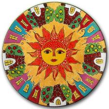 Декоративная тарелка Солнышко, дизайн 1 (15 см)