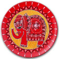 Декоративная тарелка Индийский слон, дизайн 1 (15 см) – фото 1