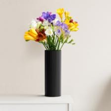 Прямая ваза с глазурью Xiaomi Bright Glazed Corrugated Straight Vase Black Small (HF-JHZHPX01) – фото 2