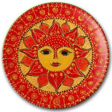 Декоративная тарелка Солнышко, дизайн 2 (15 см) – фото 2