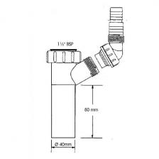 Отвод для стиральной машины 40-80 мм McAlpine TEE3 – фото 1