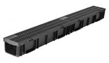 Канал пластиковый в сборе с решеткой Gidrolica Комплект Gidrolica Light, DN100, A15 с пластиковой решеткой Канал пластиковый в сборе с решеткой Gidrolica Комплект Gidrolica Light, DN100, A15 с пластиковой решеткой