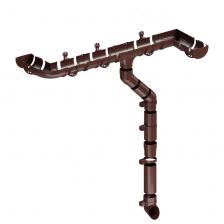 Комплект водосточной системы Docke Standard для ската 9м, Шоколад (RAL 8017)