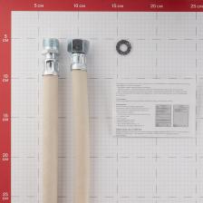 Шланг для газа резиновый 1/2 ВР(г) х 1/2 НР(ш) 200 см белый – фото 1