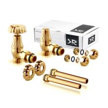 Комплект угловых вентилей SR Rubinetterie Floral Old Style 1/2” x 24/19, цвет золото Комплект угловых вентилей SR Rubinetterie Floral Old Style 1/2” x 24/19, цвет золото