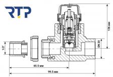 Монтажный комплект для установки радиатора отопления PPR RTP DN 20 мм х 1/2" прямой - Термостатический клапан, Термостатическая головка, Клапан запорный – фото 4