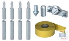 Комплект заземления ZGER-6, с оцинкованными стержнями D=20 мм, L=1500 мм (общая длина 6 метров) Комплект заземления ZGER-6, с оцинкованными стержнями D=20 мм, L=1500 мм (общая длина 6 метров)