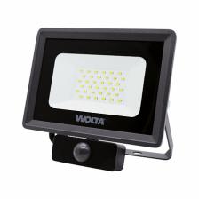 Светодиодный прожектор WOLTA WFL-30W/06S 30Вт 5700K IP65 2700лм с датчиком 174*171*40