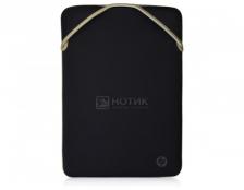 Чехол для ноутбука Чехол 14” HP Protective Reversible, Неопрен, Черный/Золотистый 2F1X3AA