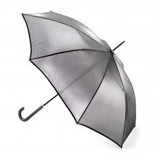 Зонт-трость женский автоматический Fulton L903 серебристый