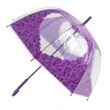 Зонт-трость женский полуавтоматический Flioraj 121214 FJ фиолетовый