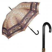 Зонт-трость женский полуавтоматический MOSCHINO 8138-63AUTOA коричневый
