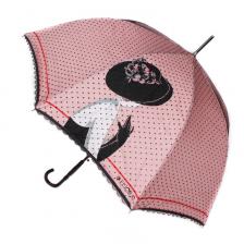 Зонт-трость женский полуавтоматический Flioraj 121202 FJ розовый
