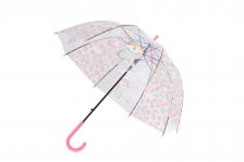Зонт прозрачный Bradex «Единорог» розовый