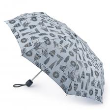 Зонт складной женский механический Fulton G701 достопримечательности