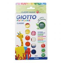 Набор пластилина Giotto Patplume, 8 классических цветов, картонная коробка